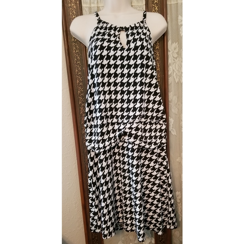 Houndstooth Pattern Dress